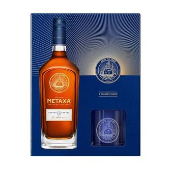 Metaxa 12 Star Brandy Glass Pack 70cl thumbnail