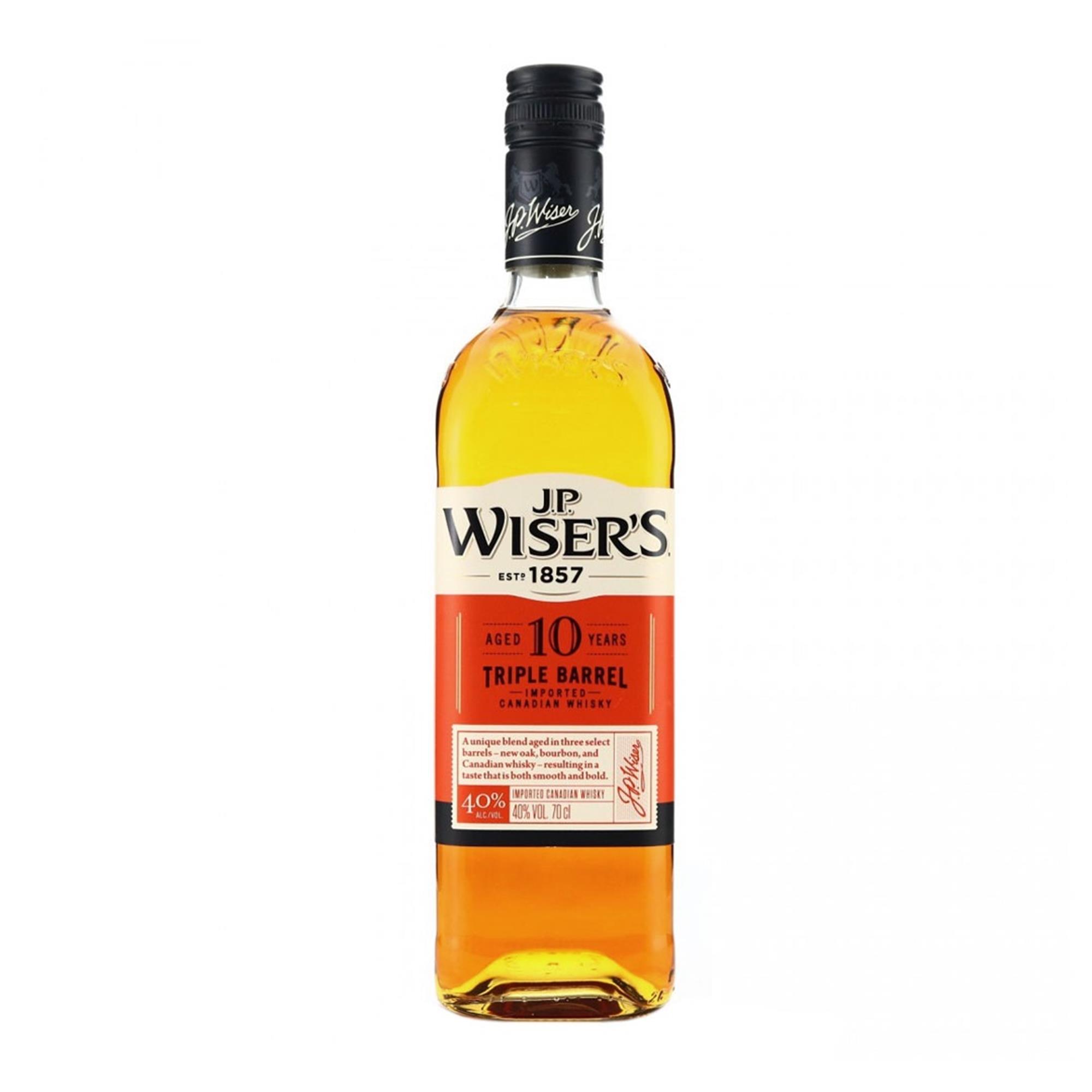JP Wiser's 10 Year Old Canadian Whisky 70cl