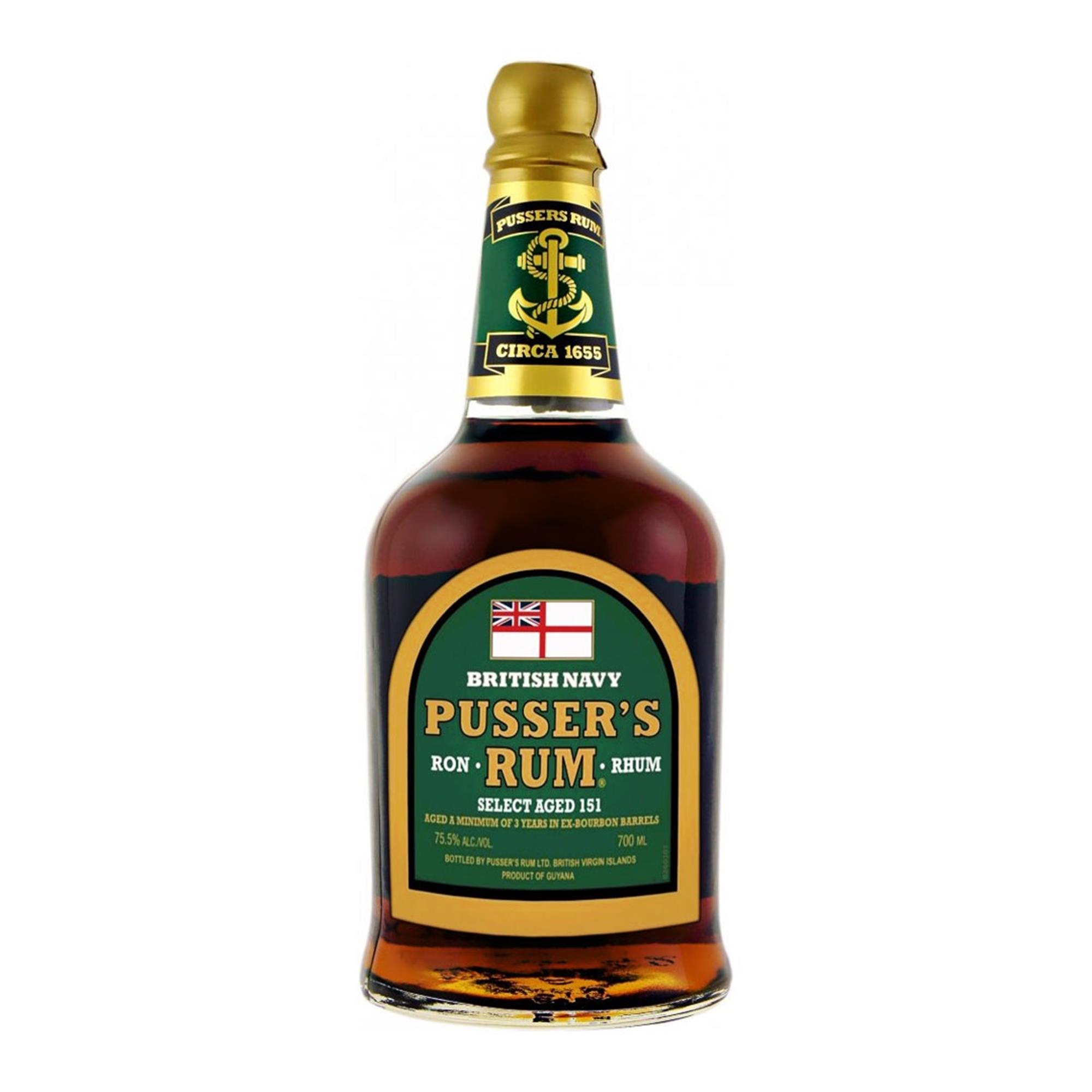 Pussers Rum British Navy Select Aged 151 Rum 70cl